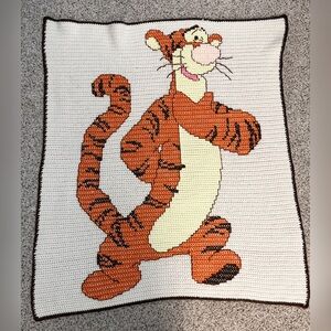 Winnie The Pooh Crochet Tiger Character Blanket
